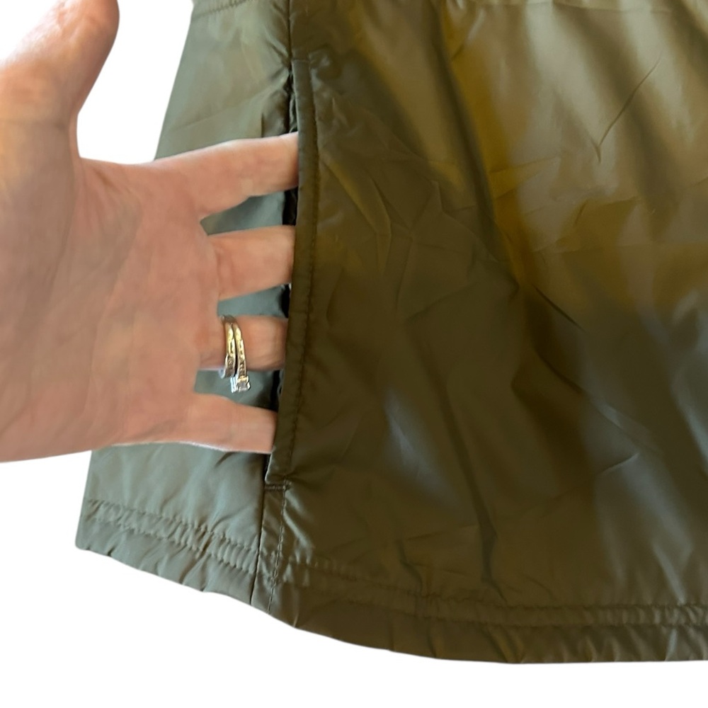 COLUMBIA olive green zip front fitted vest w/fleece side panels & collar XL - Picture 3 of 7